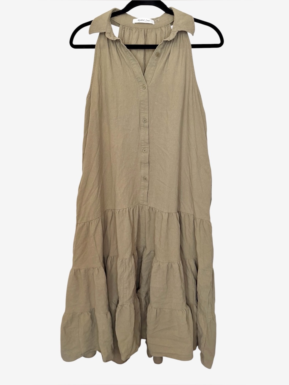 Mustard Seed High-Low Tiered Midi Dress - Small